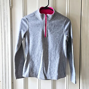 Old Navy Active Girls 10/12 Fleece Pullover Gray/Pink